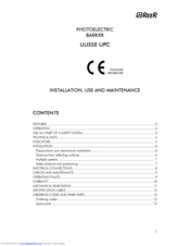 Reer ULISSE UPC Series Use And Maintenance