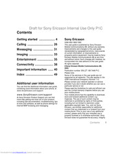Sony Ericsson P1c User Manual