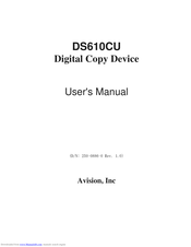 Avision DS610CU User Manual