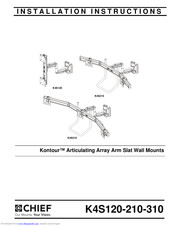 CHIEF Kontour K4S210 Installation Instructions Manual