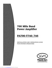 Vcom PA700-T740 Installation And Operation Manual For System Operators