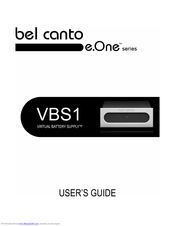 Bel Canto VBS1 User Manual