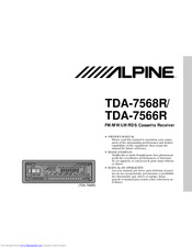 Alpine TDA-7568R Owner's Manual