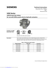 Siemens VGG10.804U Technical Instructions