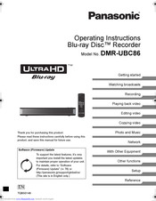 Panasonic DMR-UBC86 Operating Instructions Manual