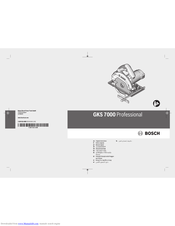 Bosch GKS 7000 Professional Original Instructions Manual