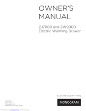 Monogram ZJ7000 Owner's Manual
