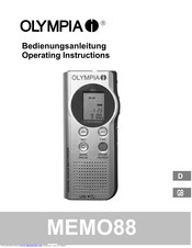 Olympia MEMO88 Operating Instructions Manual