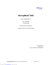 UTStarcom MovingMedia 2000 Basic Installation Manual