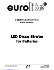 EuroLite LED Disco Strobe for Batteries User Manual