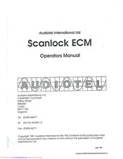 Audiotel International Scanlock ECM Operator's Manual