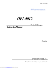 Optoelectronics OPI-4012 Instruction Manual
