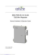 Cellvine BDA-TDD-25-16-19-AA General Installation & Operation Manual