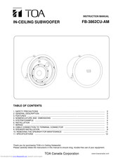 Toa FB-3862CU-AM Instruction Manual