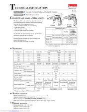 Makita FS4200TP Technical Information