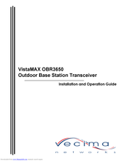 Vecima VistaMAX OBR3650 Installation And Operation Manual