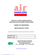 Air Handlers Envirofresh Series Installation, Operation & Maintenance Instructions Manual