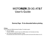 Motorola MOTORIZR Z9 3G AT&T User Manual