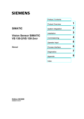 Siemens SIMATIC Vision Sensor VS 130-2vcr Manual