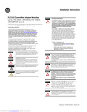 Allen-Bradley FLEX I/O ControlNet 1794-ACNR15 Installation Instructions Manual