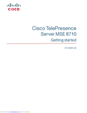 Cisco TS MSE 8710 Getting Started