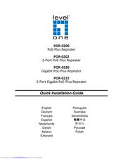LevelOne POR-0202 Quick Installation Manual