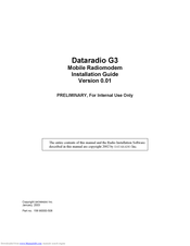 Dataradio G3 Installation Manual