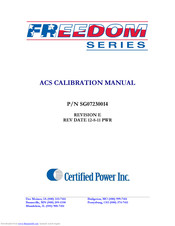 Certified Power Freedom series Acs Calibration Manual