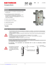 Kathrein WFS 28 Instructions Manual