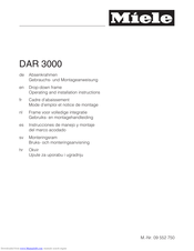 Miele DAR 3000 Operating And Installation Instructions