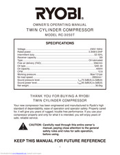 Ryobi RC-3050T Owner's Operating Manual