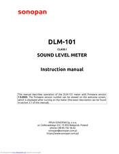 SONOPAN DLM-101 Instruction Manual