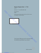 Bang & Olufsen BeoVision 4 37 SD Service Manual