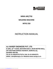 Warpp INTIG 250 Instruction Manual
