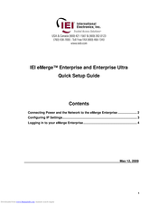 IEI Technology eMerge Enterprise Ultra Quick Setup Manual