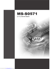MSI MS-S0571 Manual