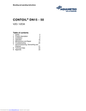 Aquametro Oil & Marine CONTOIL DN50 Mounting And Operating Instructions