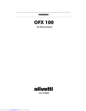 Olivetti OFX 100 Instruction Manual