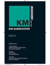 Kicker KM10 User Manual