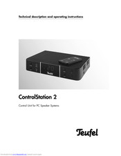 Teufel ControlStation 2 Technical Description And Operating Instructions