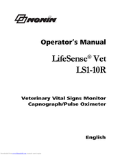 Nonin LifeSense Vet LS1-10R Operator's Manual