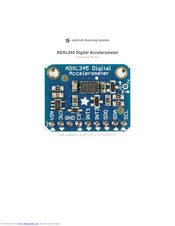 Adafruit Industries ADXL345 Manual