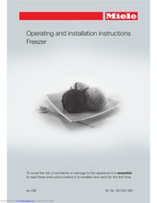 Miele F 12020 S-3 Operating And Installation Instructions