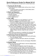 RKI Instruments SC-01 Quick Reference Manual