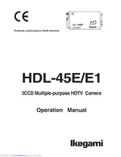 Ikegami HDL-45E1 Operation Manual