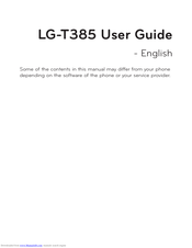 LG LG-T385 User Manual