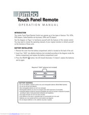 Jumbo Touch Panel Remote Operation Manual