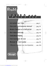 DeLonghi Pinguino FX180 eco Use And Maintenance Manual