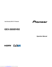 Pioneer GEX-2850DVB2 Operation Manual