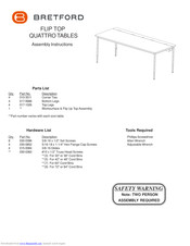 Bretford FLIP TOP QUATTRO TABLE Assembly Instructions